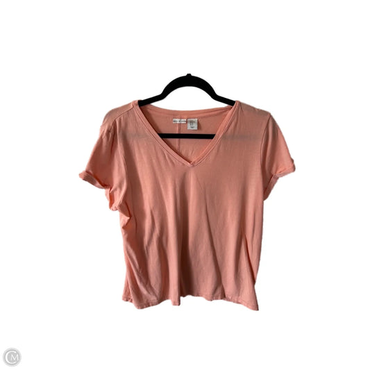 Top Short Sleeve Basic By Max Studio In Orange, Size: Xl