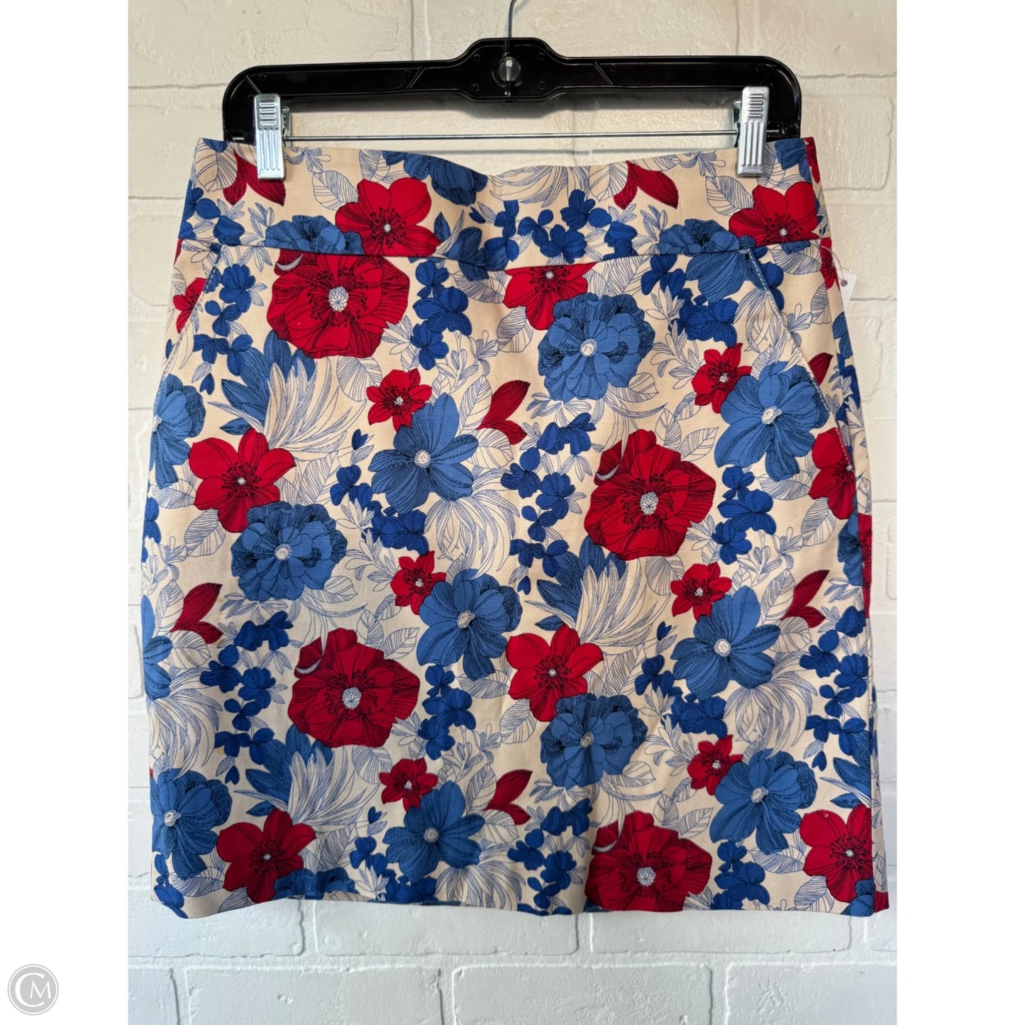 Skirt Midi By Talbots In Blue & Red, Size: 6