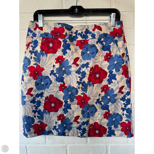 Skirt Midi By Talbots In Blue & Red, Size: 6