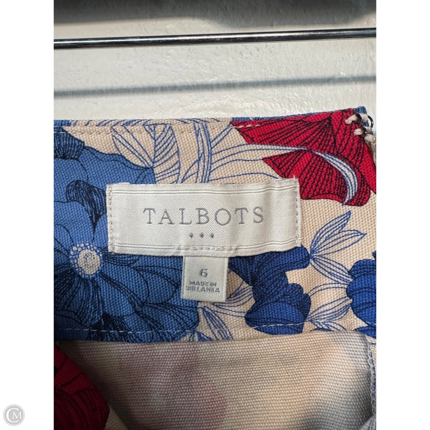 Skirt Midi By Talbots In Blue & Red, Size: 6