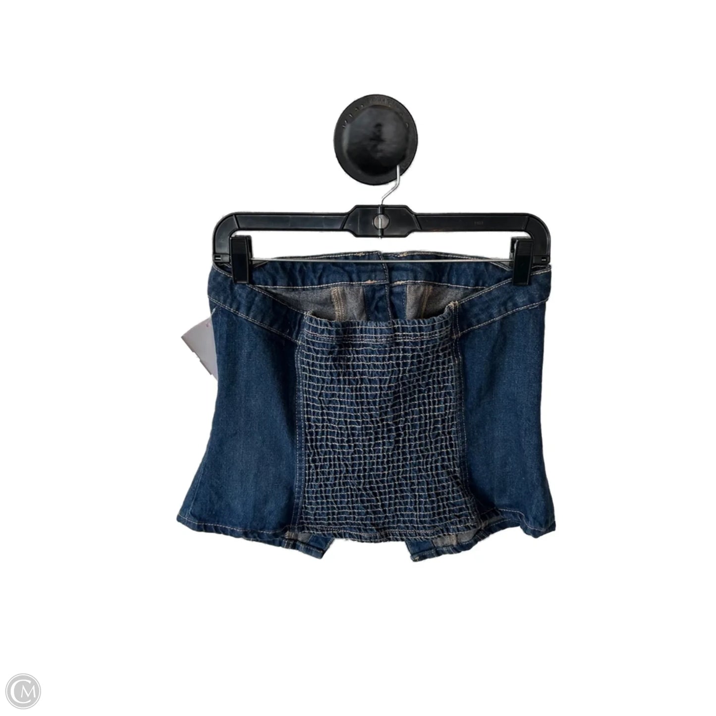 Top Sleeveless By Zara In Blue Denim, Size: L