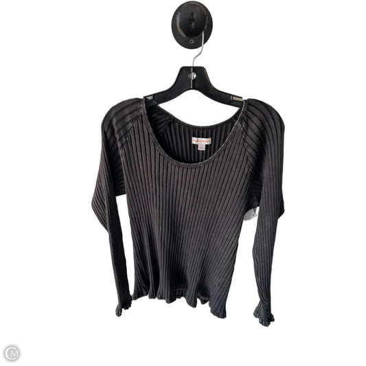 Top Long Sleeve By Knox Rose In Black, Size: L