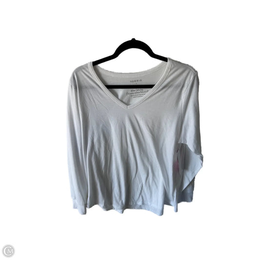 Top Long Sleeve Basic By Torrid In White, Size: Xl