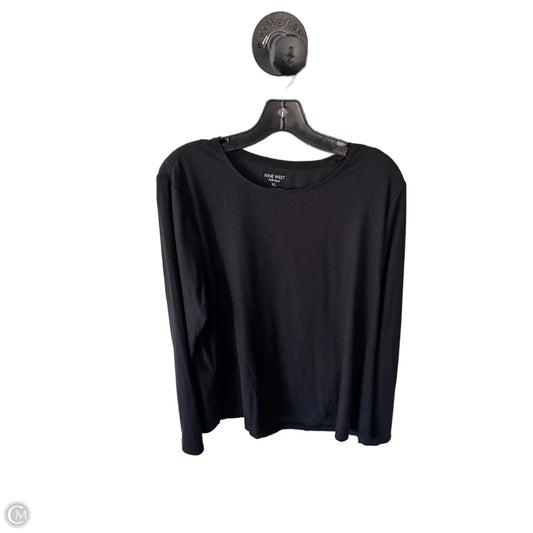 Top Long Sleeve By Nine West Apparel In Black, Size: Xl