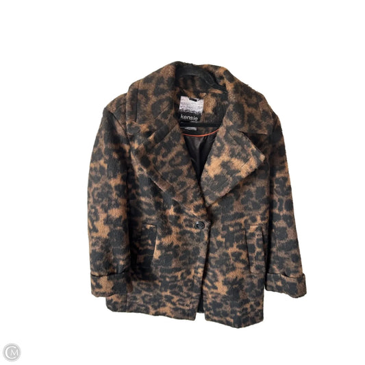 Coat Peacoat By Kensie In Black & Brown, Size: L