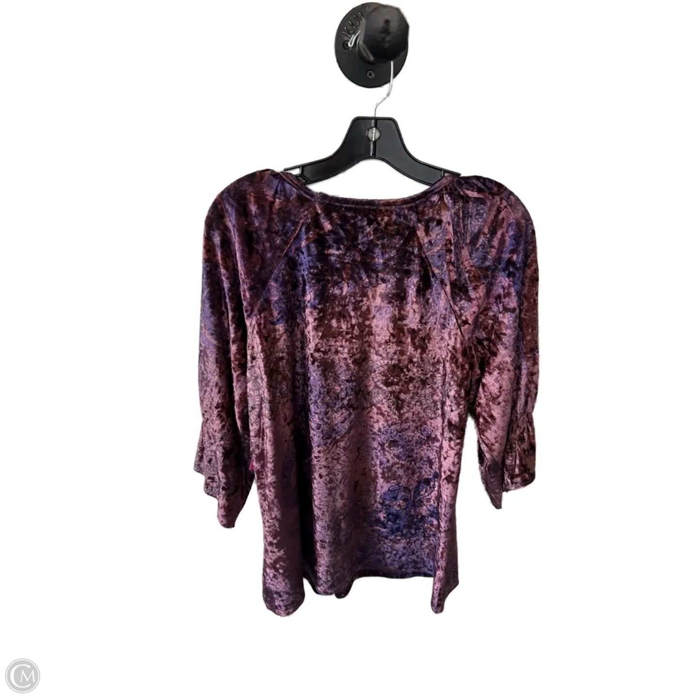 Top 3/4 Sleeve By Style And Company In Purple, Size: L