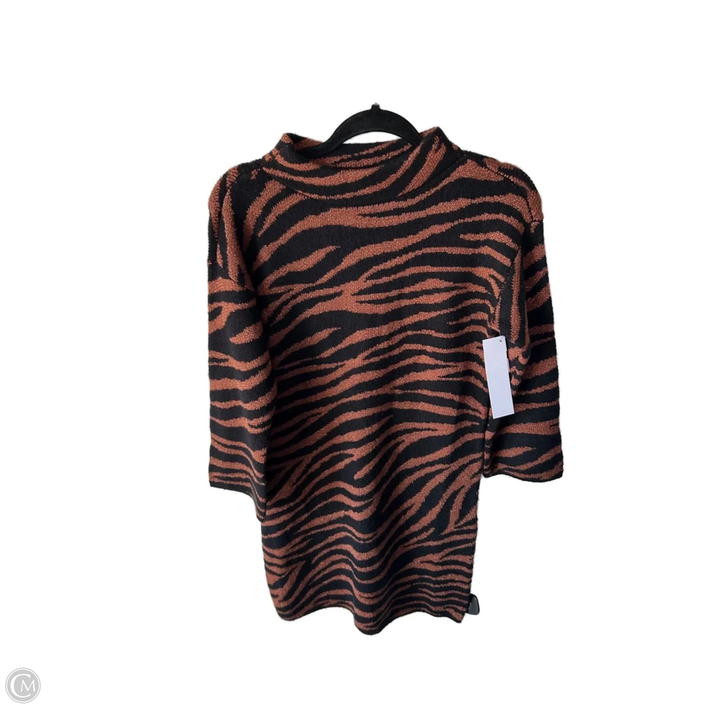 Dress Sweater By Ann Taylor In Black & Brown, Size: Xsp