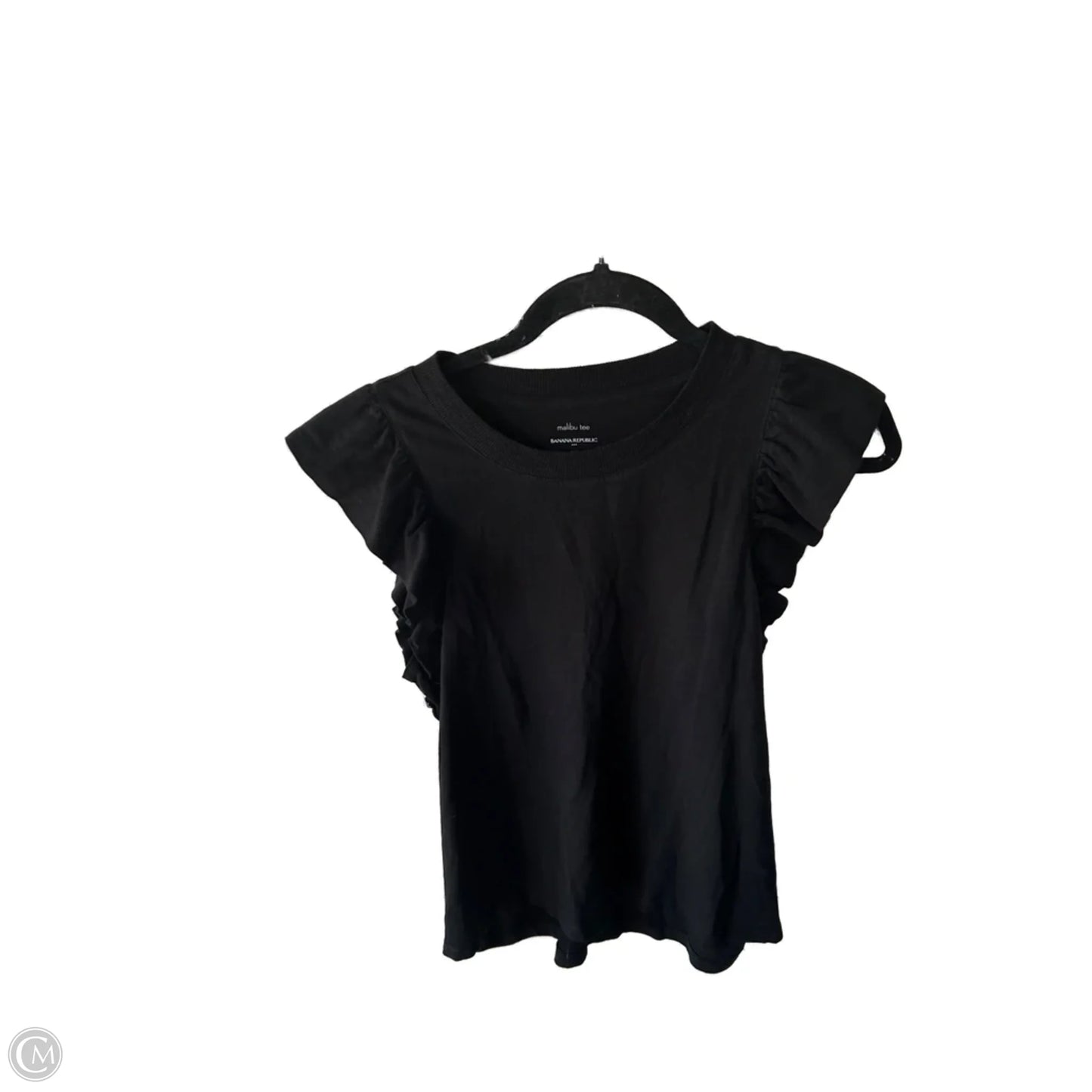 Top Short Sleeve Basic By Banana Republic In Black, Size: Xs