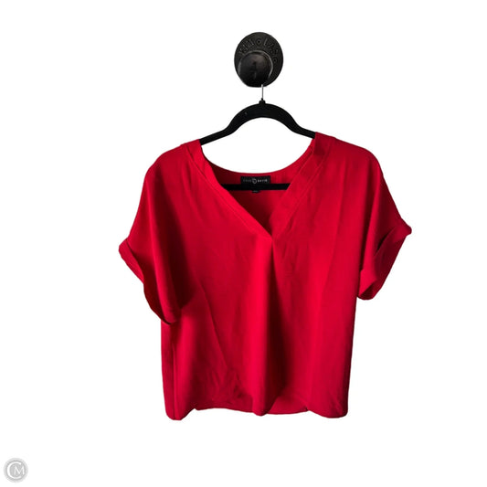 Top Short Sleeve By Fred David In Red, Size: S
