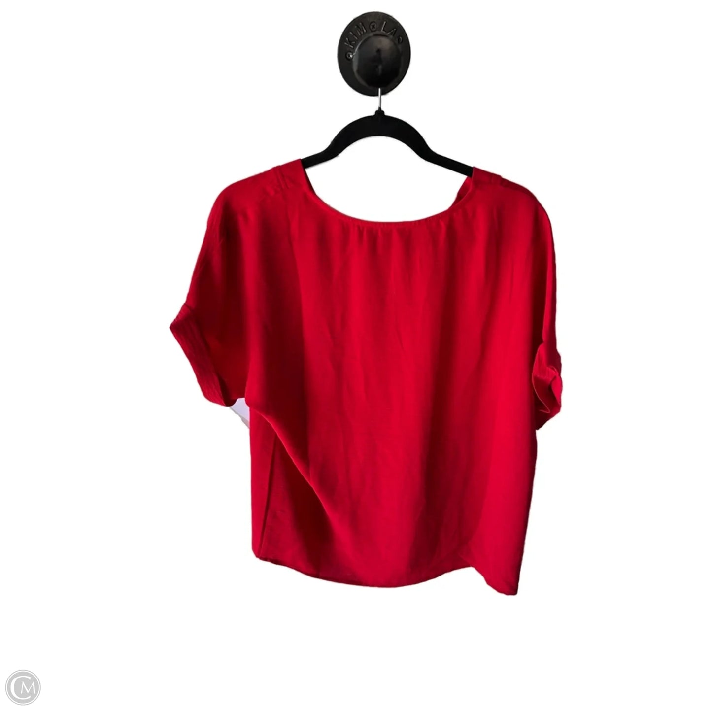 Top Short Sleeve By Fred David In Red, Size: S