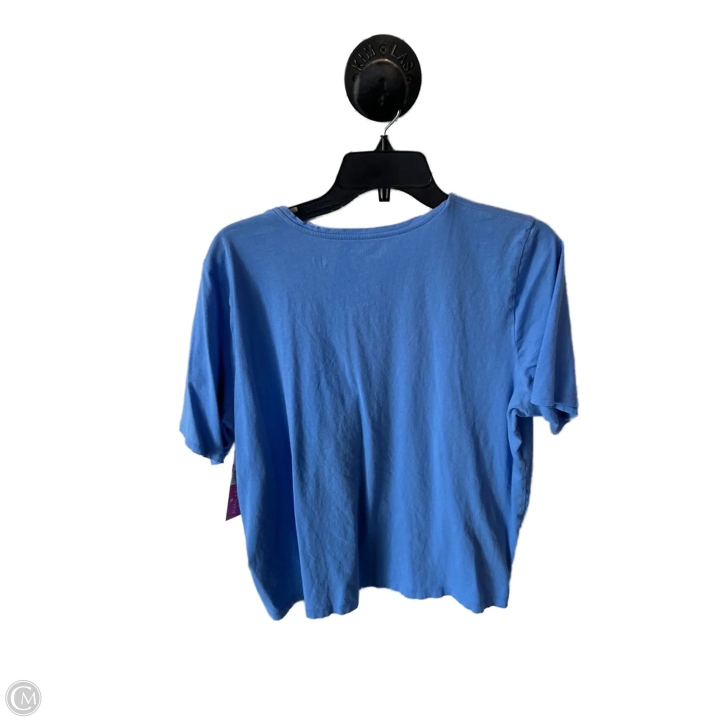 Top Short Sleeve Basic By Eileen Fisher In Blue, Size: Xl