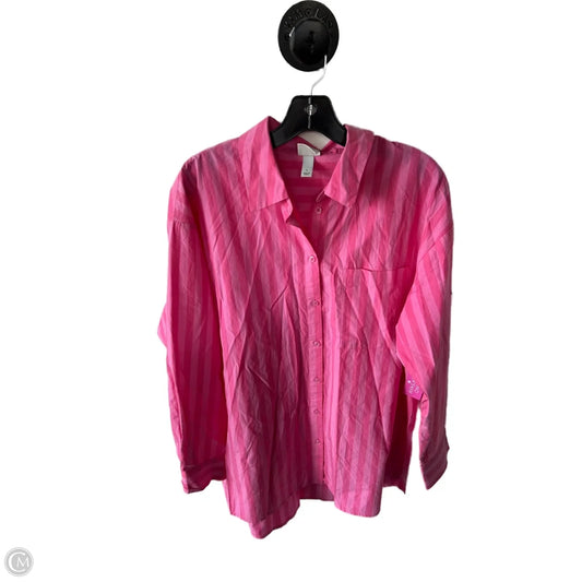 Top Long Sleeve By A New Day In Pink, Size: L
