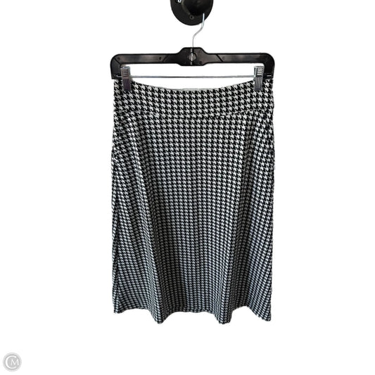Skirt Midi By Cabi In Black & White, Size: 4