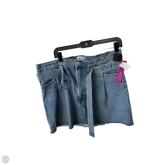 Skirt Mini & Short By Agolde In Blue Denim, Size: 12