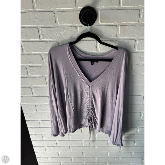 Top Long Sleeve By Paraphrase In Purple, Size: M