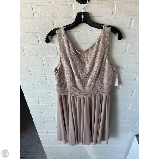 Dress Party Midi By Jessica Howard In Tan, Size: Xl
