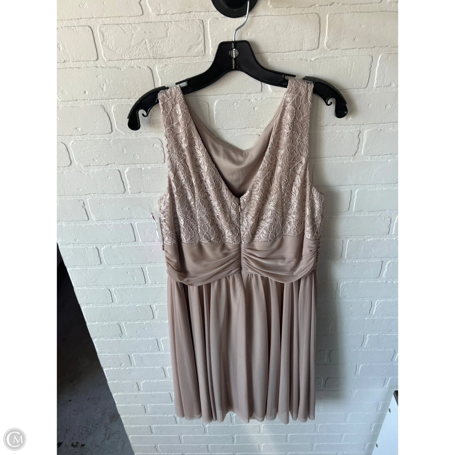 Dress Party Midi By Jessica Howard In Tan, Size: Xl