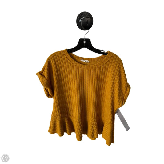 Top Short Sleeve By Altard State In Yellow, Size: S