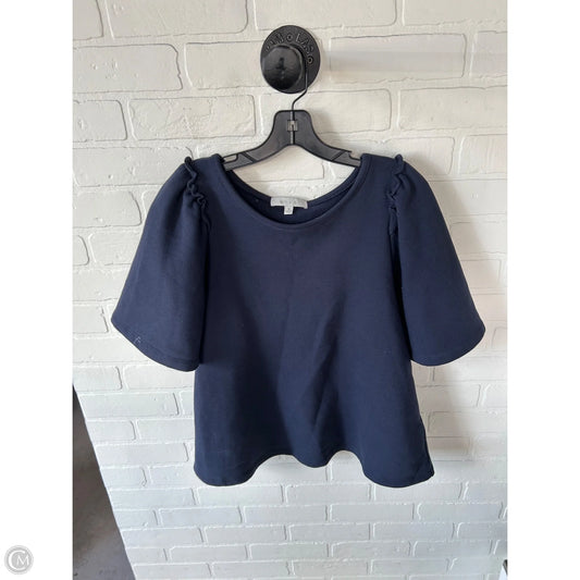 Top Short Sleeve By Eri + Ali In Navy, Size: M