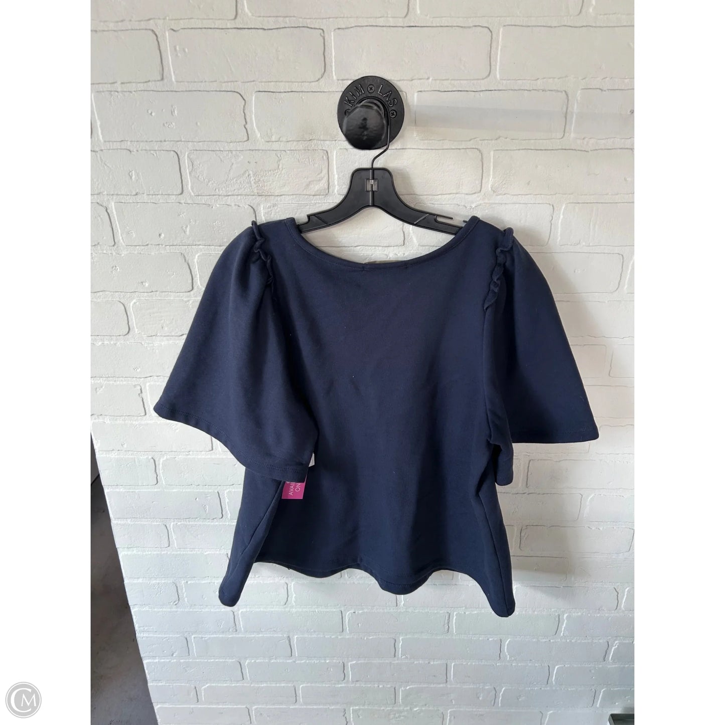 Top Short Sleeve By Eri + Ali In Navy, Size: M