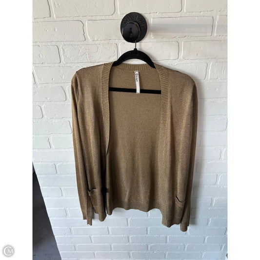 Sweater Cardigan By Clothes Mentor In Gold, Size: S