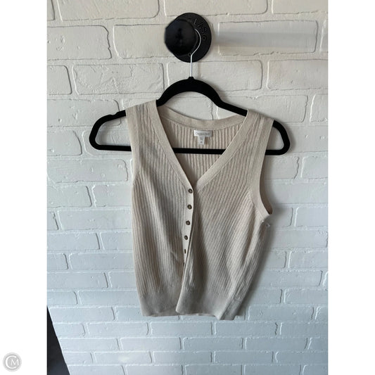 Vest Sweater By Garnet Hill In Cream, Size: Xs