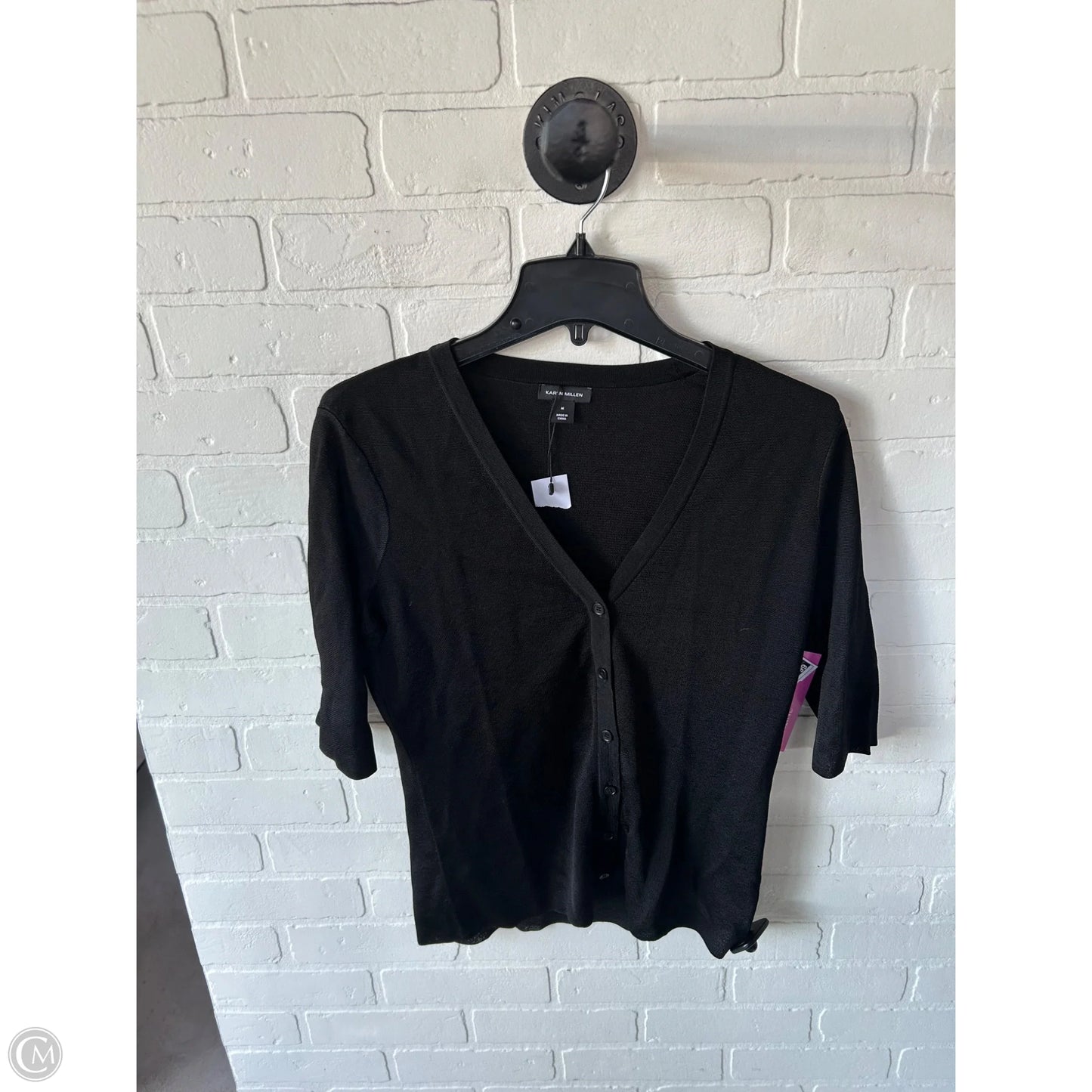 Sweater Cardigan By Karen Millen In Black, Size: M