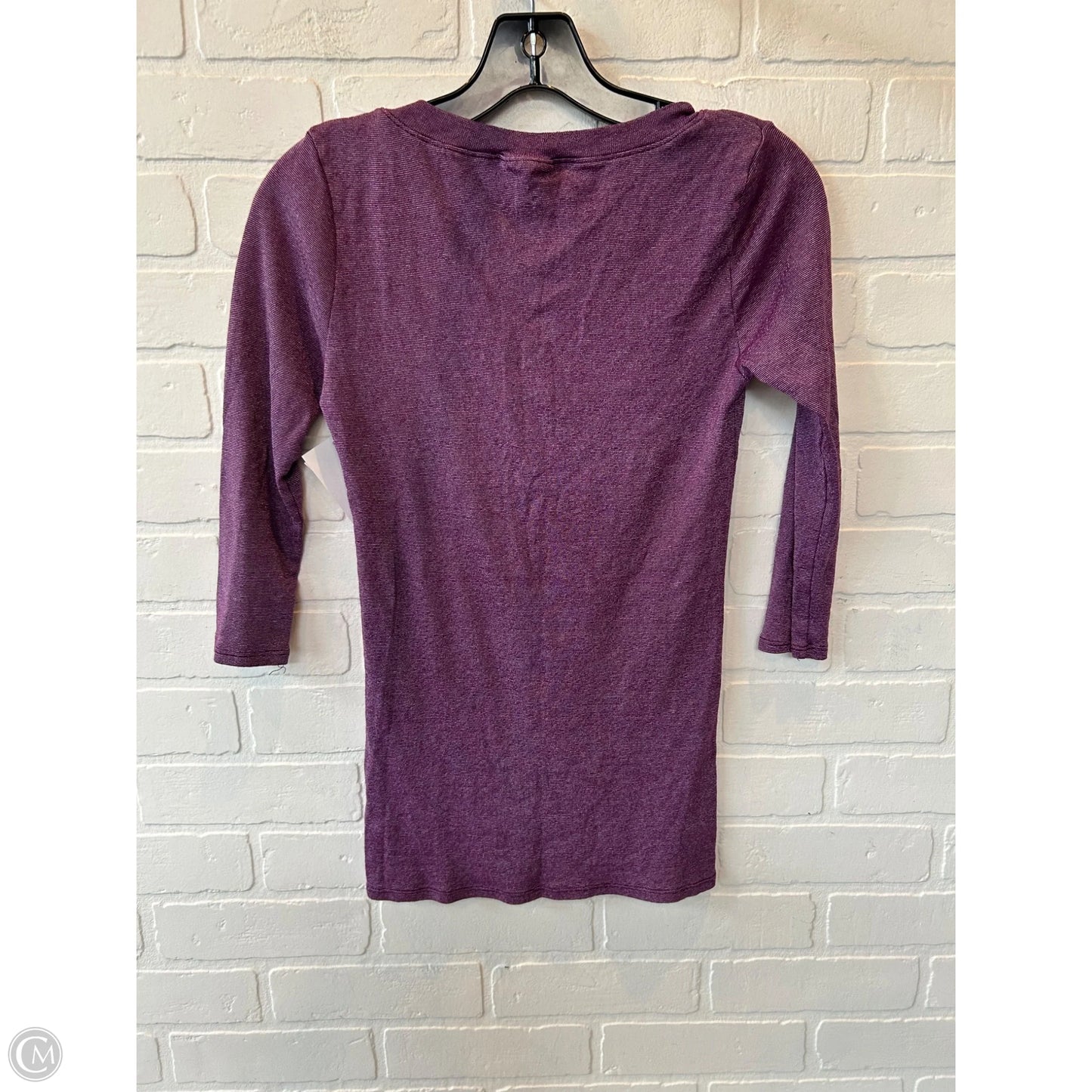Top 3/4 Sleeve By Michael Stars In Purple, Size: Osfm