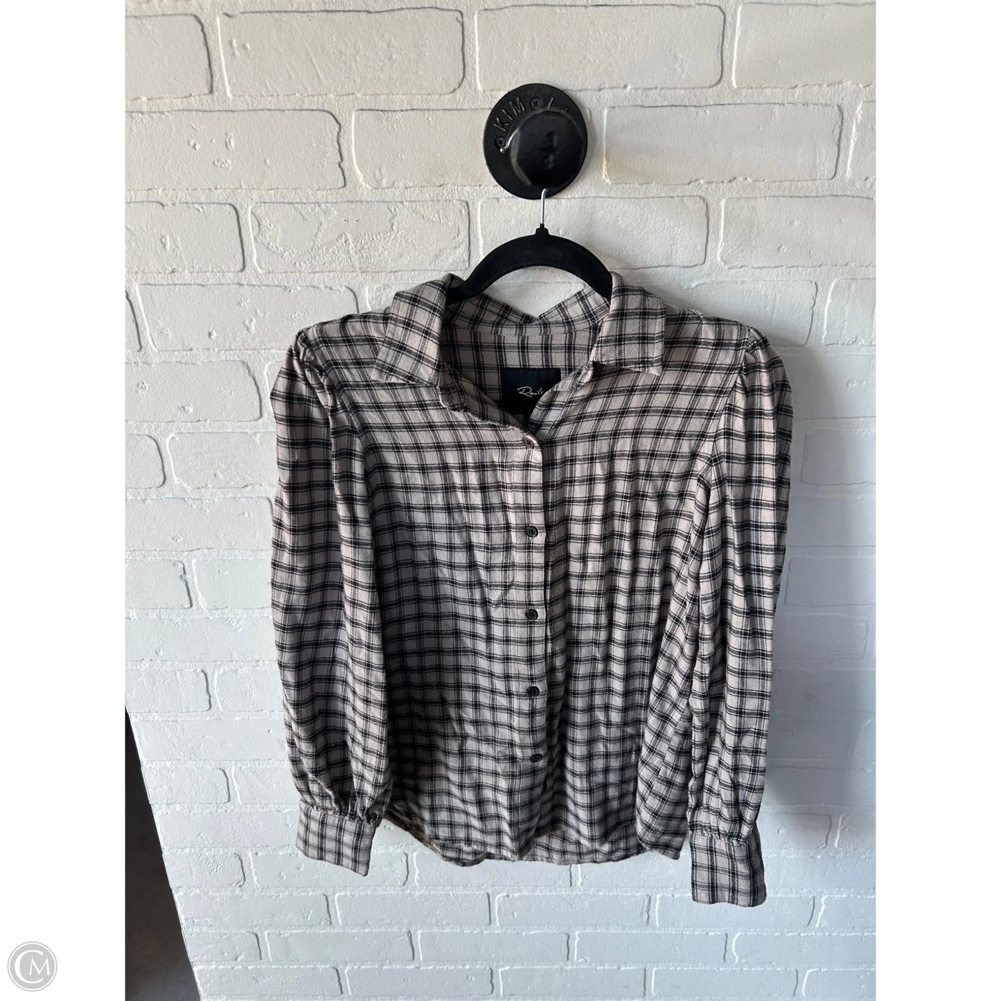 Top Long Sleeve By Rails In Black & Tan, Size: Xs