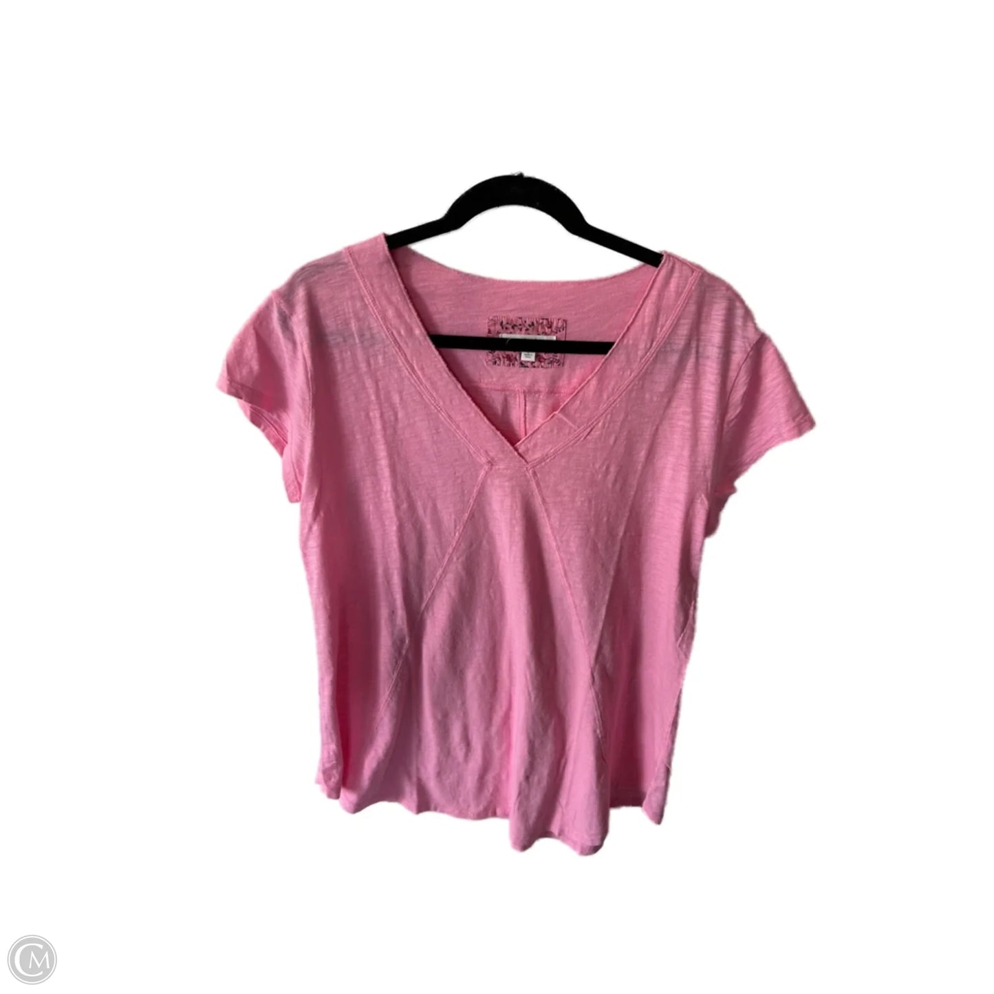 Top Short Sleeve Basic By Cme In Pink, Size: L