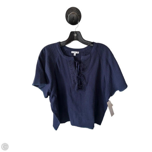 Top Short Sleeve By Cmb In Blue, Size: M