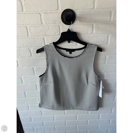 Top Sleeveless By Banana Republic In Black & White, Size: M
