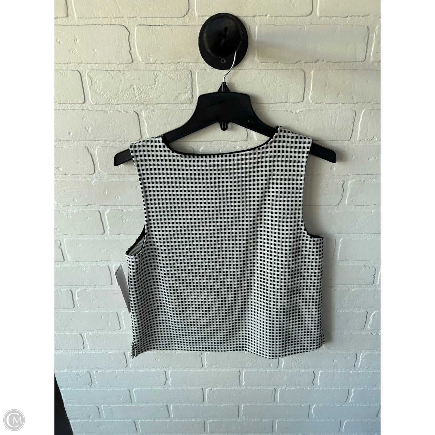 Top Sleeveless By Banana Republic In Black & White, Size: M