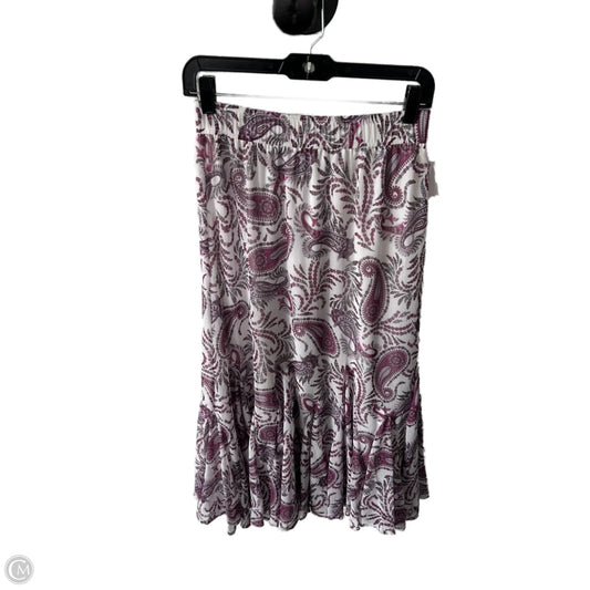 Skirt Maxi By Loft In Purple & White, Size: Xs