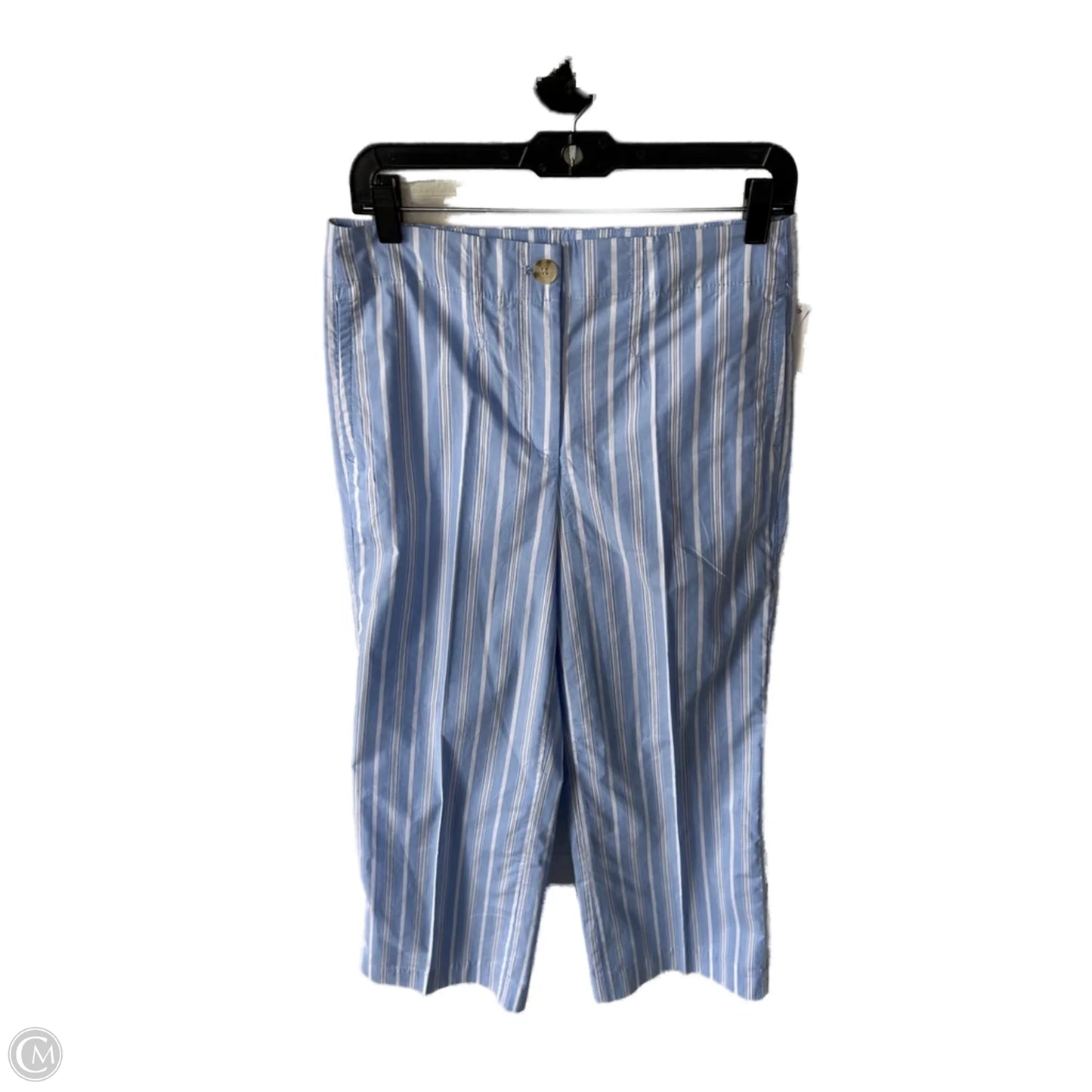 Pants Wide Leg By Talbots In Blue & White, Size: 4