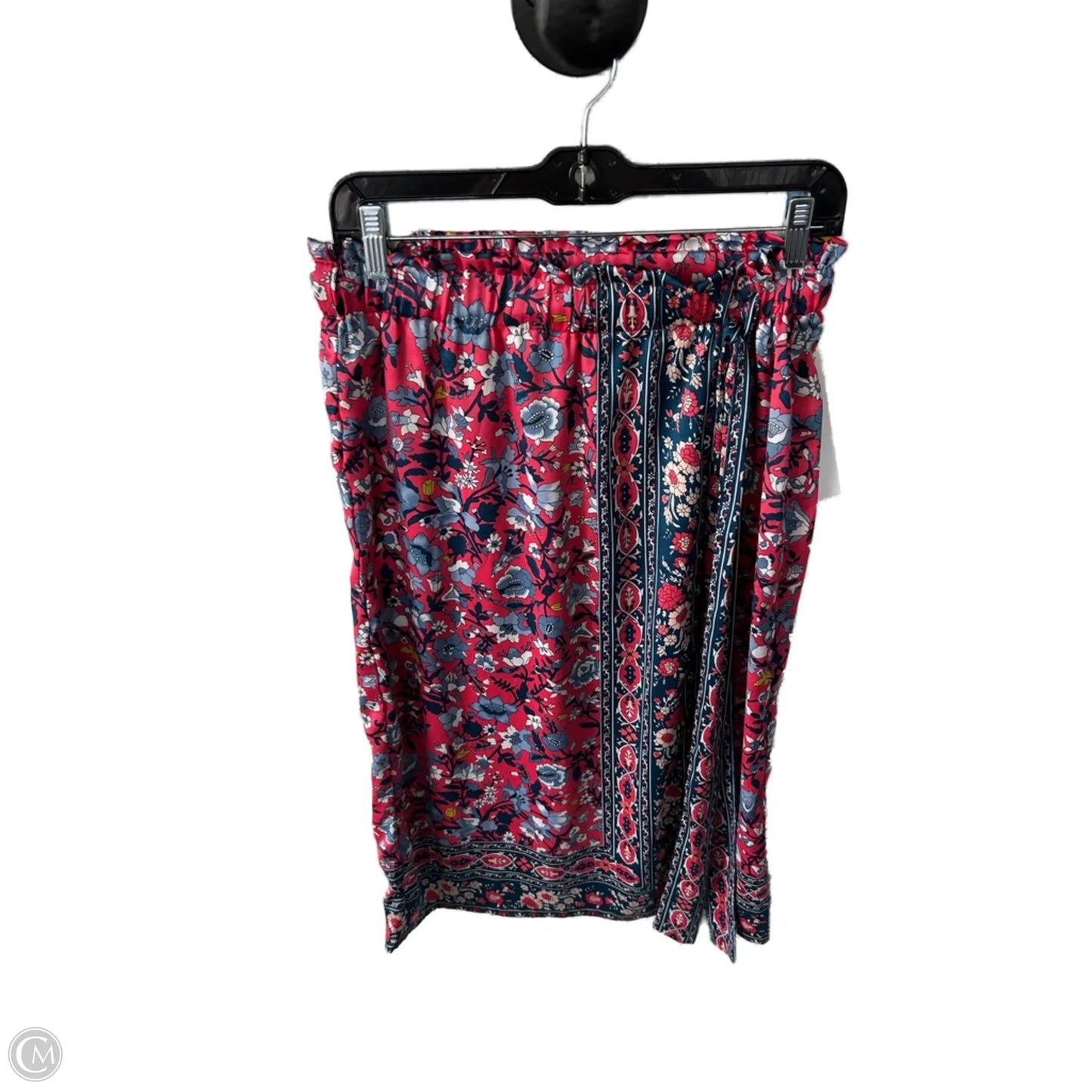 Skirt Midi By Loft In Blue & Red, Size: 4