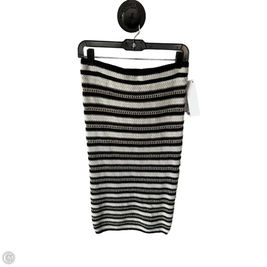 Skirt Midi By Nine West Apparel In Black & White, Size: 4