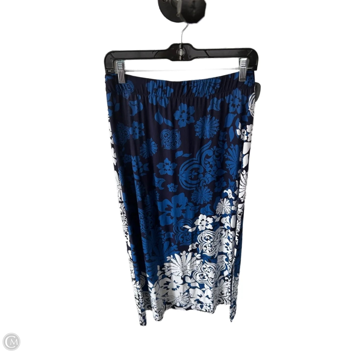 Skirt Maxi By Chicos In Blue & White, Size: 4