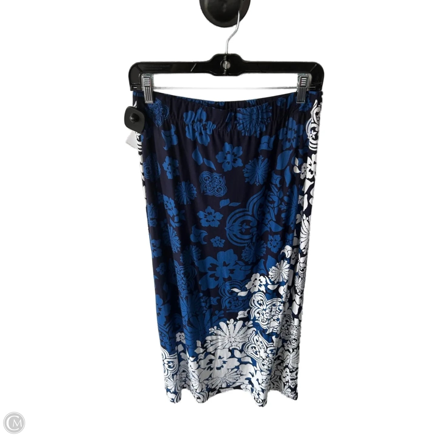 Skirt Maxi By Chicos In Blue & White, Size: 4