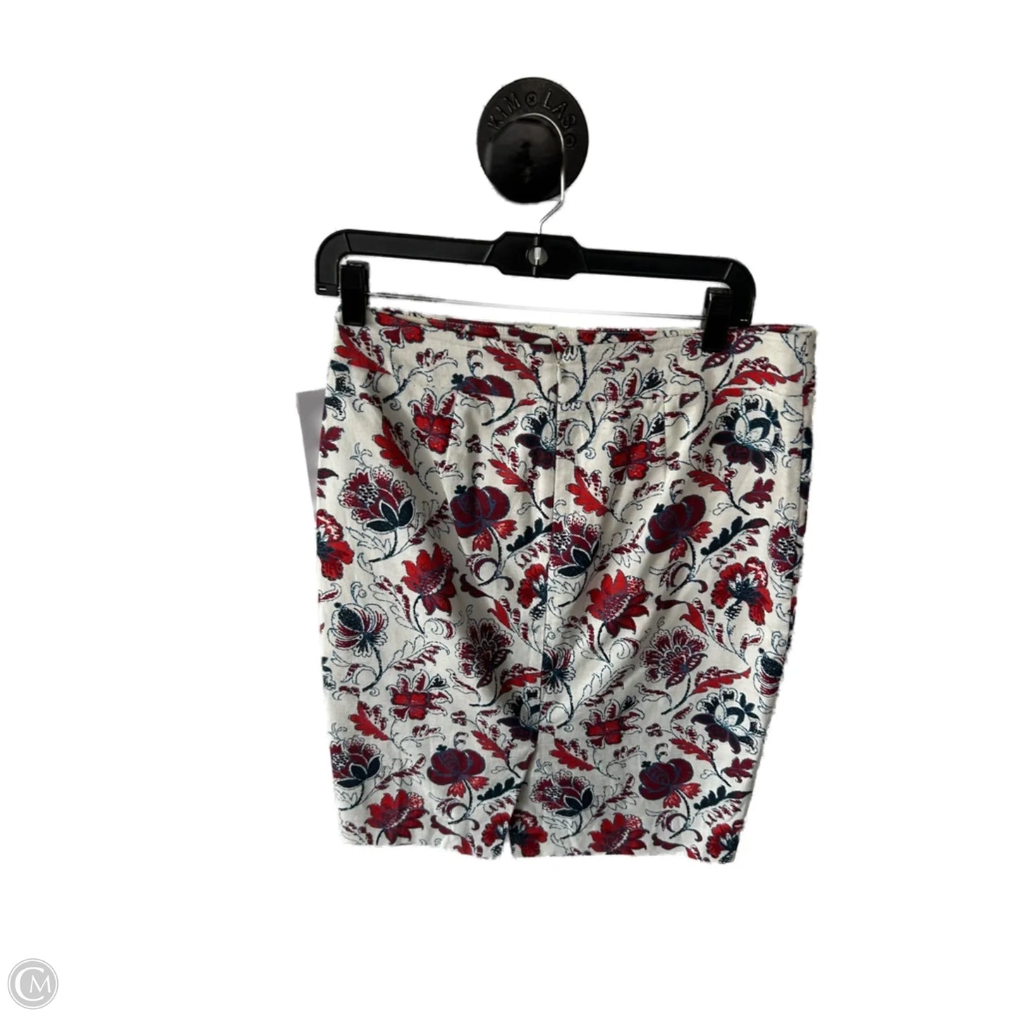 Skirt Midi By Ann Taylor In Blue & Red & White, Size: 4