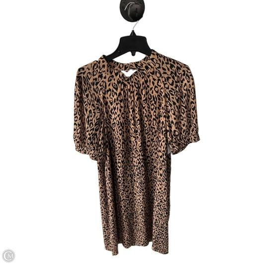 Dress Casual Midi By Anthropologie In Black & Tan, Size: L