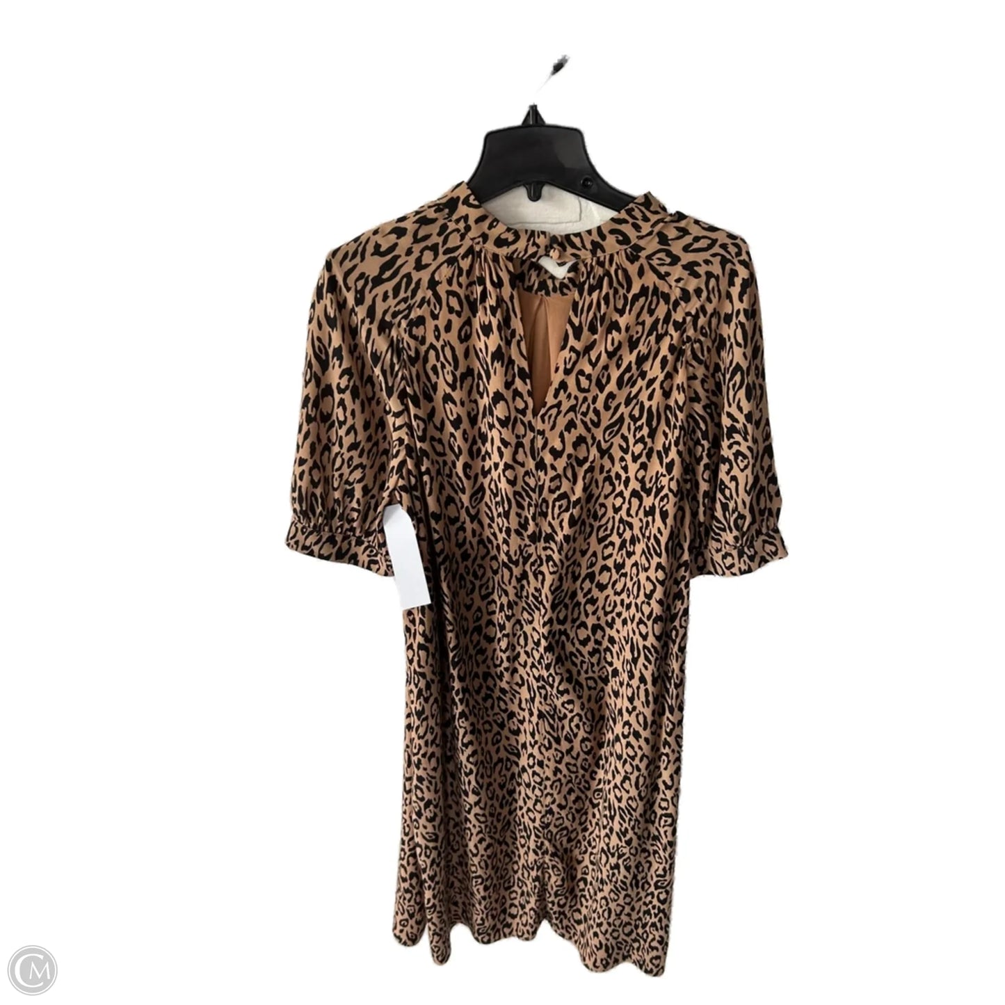 Dress Casual Midi By Anthropologie In Black & Tan, Size: L