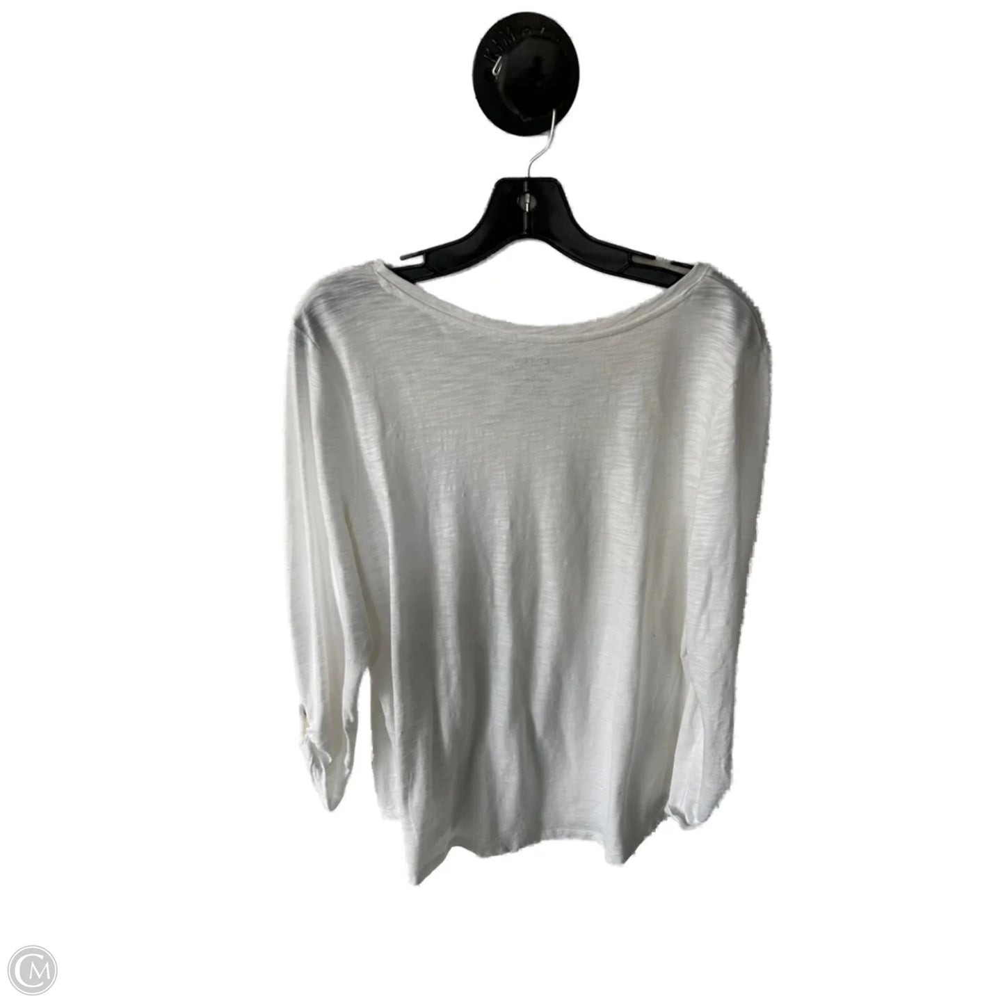 Top 3/4 Sleeve By Chicos In White, Size: L
