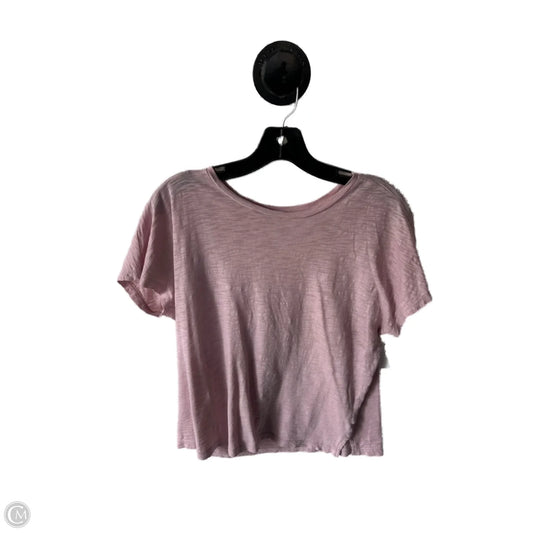 Top Short Sleeve Basic By Madewell In Pink, Size: S