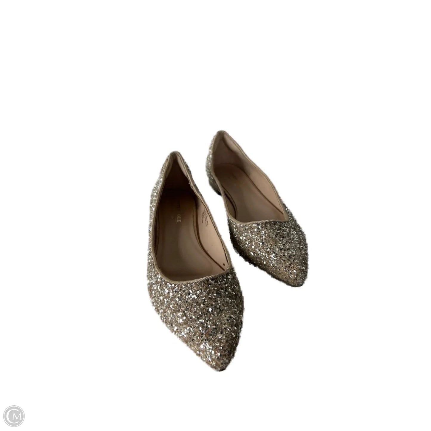 Shoes Flats By Clothes Mentor In Gold, Size: 9.5