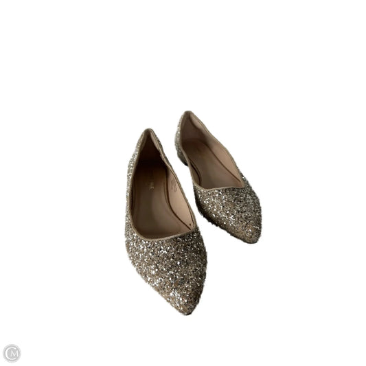 Shoes Flats By Clothes Mentor In Gold, Size: 9.5
