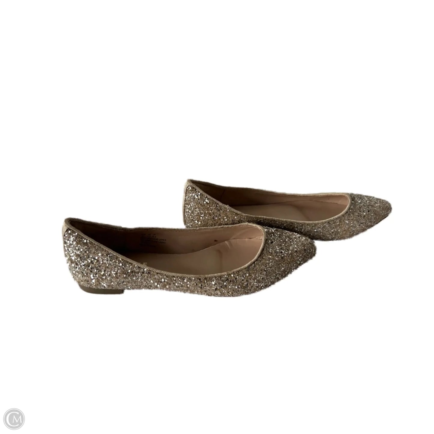 Shoes Flats By Clothes Mentor In Gold, Size: 9.5