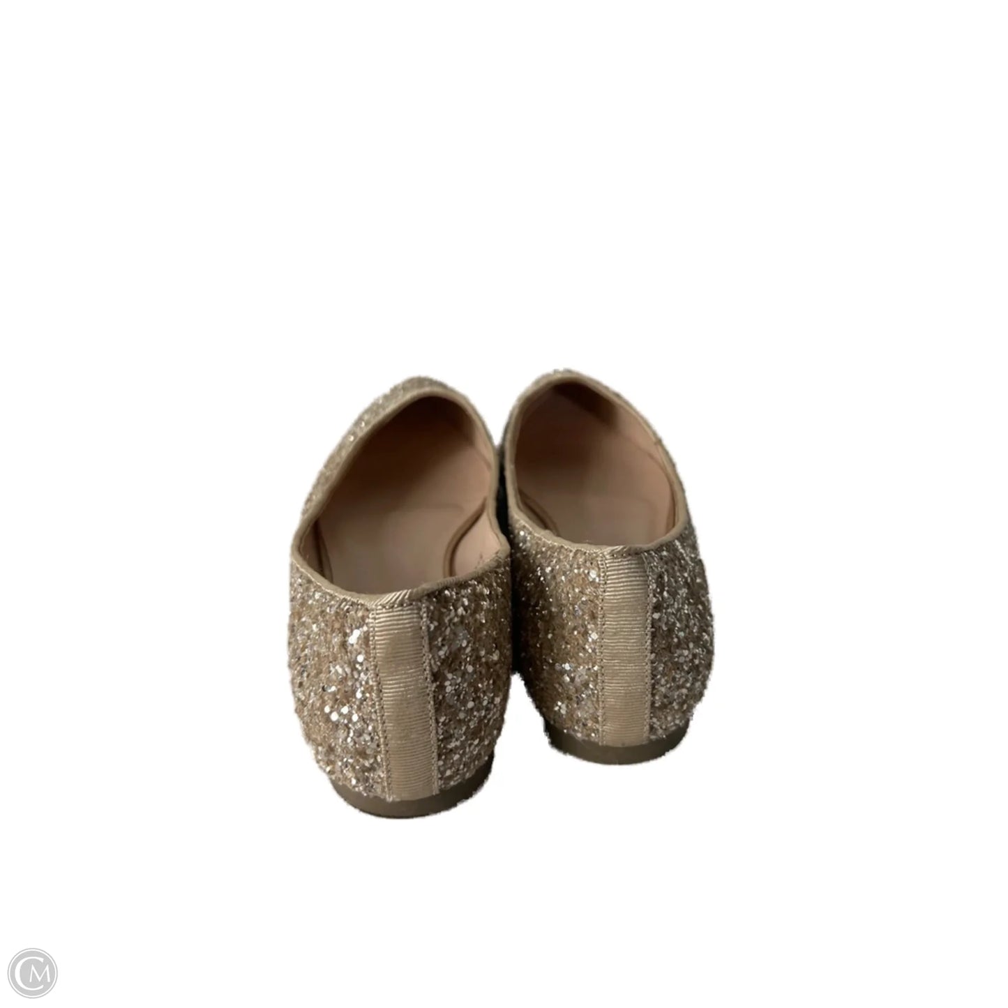 Shoes Flats By Clothes Mentor In Gold, Size: 9.5