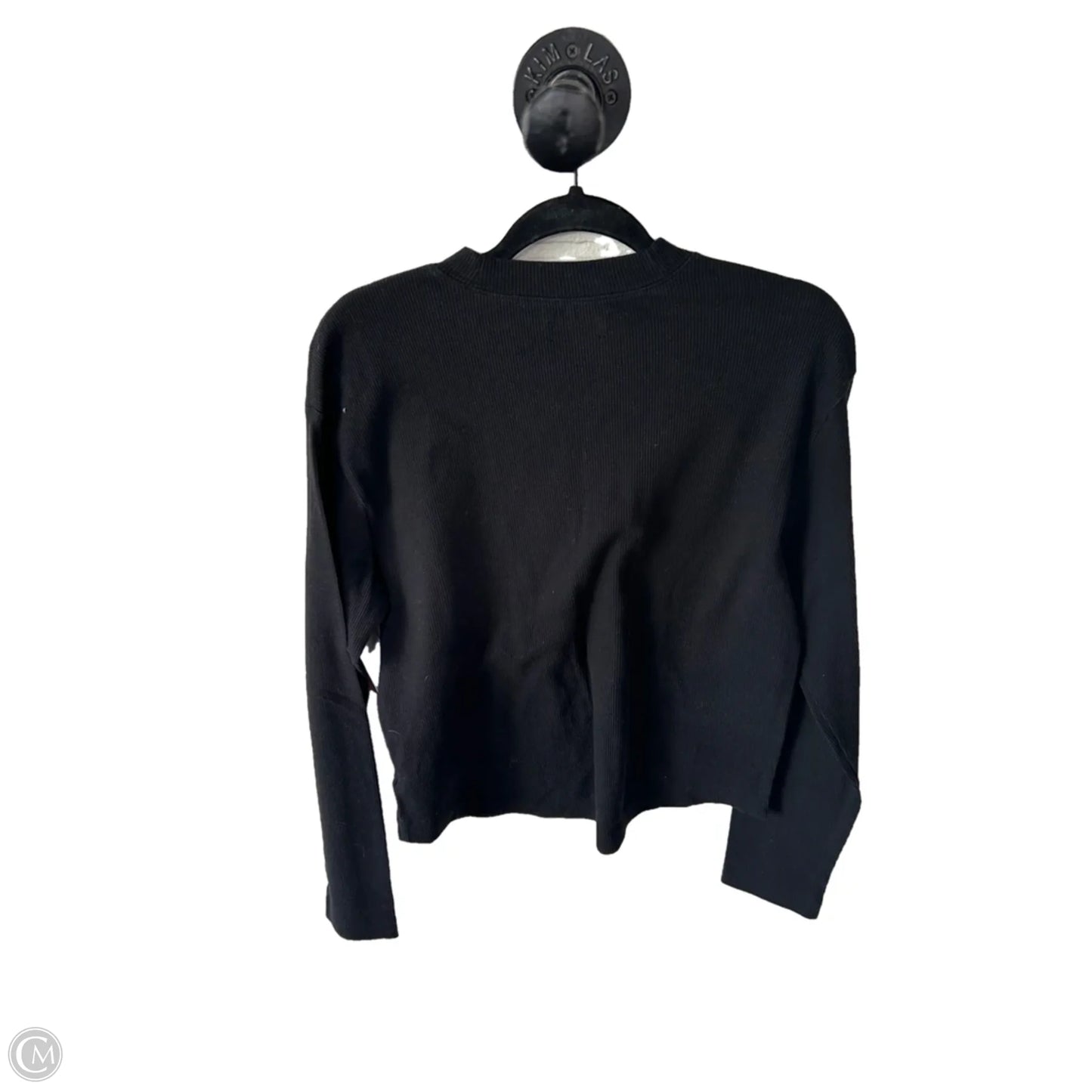 Top Long Sleeve Basic By Gap In Black, Size: S