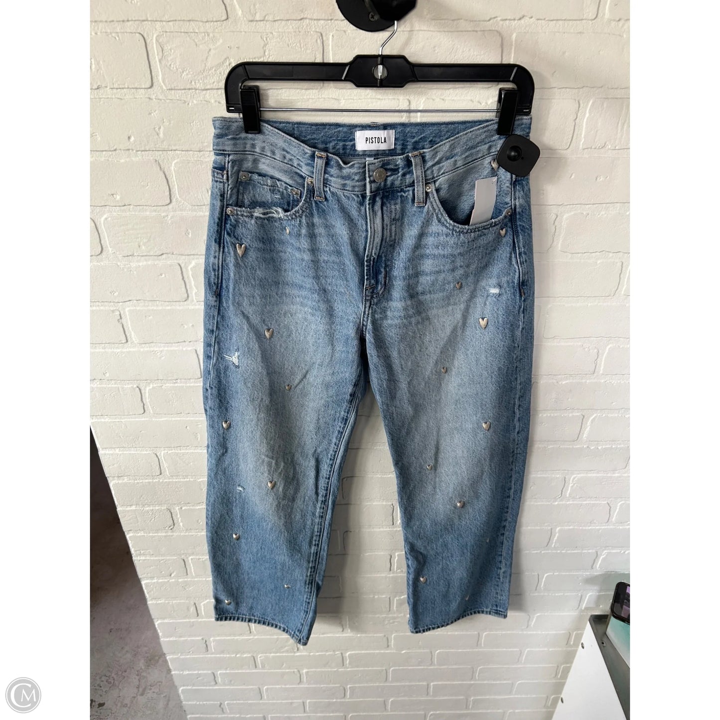 Jeans Straight By Pistola In Blue Denim, Size: 4